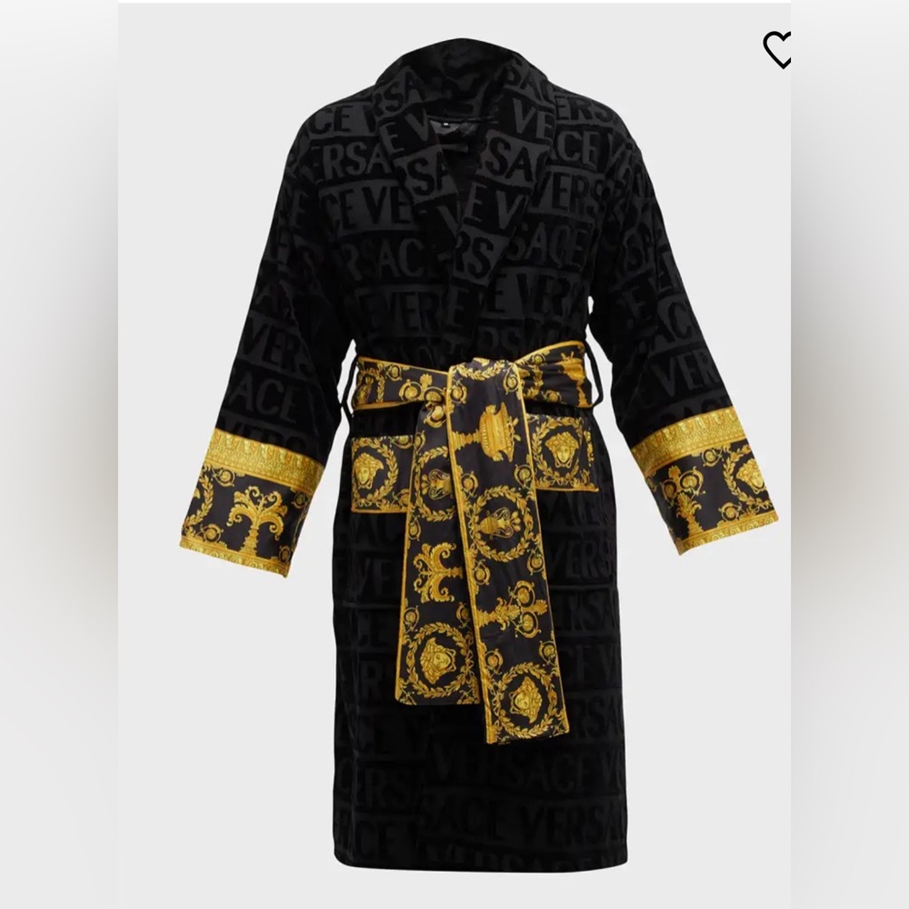 NWT Versace Unisex Barocco Sleeve Robe